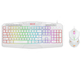 Redragon S101 Wired Multimedia Keys Wrist Rest Gaming Keyboard White | S101W