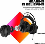 HP OMEN Blast Headset Gaming with Noise Canceling Microphone Multi-Compatible Xbox One, PS4, USB Headset and 7.1 Surround Sound  (1A858AA)