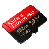 Extreme Pro microSD UHS I Card for 4K Video on Smartphones, Action Cams & Drones 200MB/s Read, 140MB/s Write,512GB