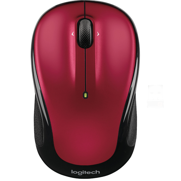 Logitech M325 Wireless Mouse, Color Red