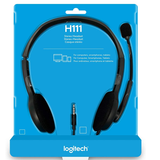 Logitech  headset H111 - Stereo Headset, Color Black
