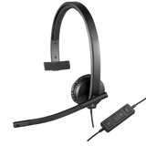 Logitech H570E USB Stereo Headset, Color Black