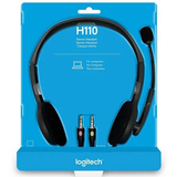 Logitech H110,  Stereo Headset, Color Black