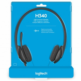 Logitech USB Headset H340, Stereo Headset for Mac, Color Black