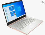 HP Stream 14-CB122 Laptop  Intel Celeron N4020 Processor, 4GB Ram , 64GB eMMC flash memory, Intel UHD Graphics 600 , Windows 11 , Rose Pink